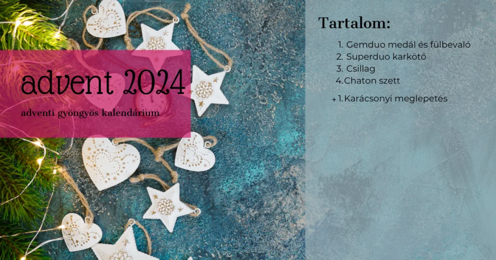 Adventi gyöngyös kalendárium 2024